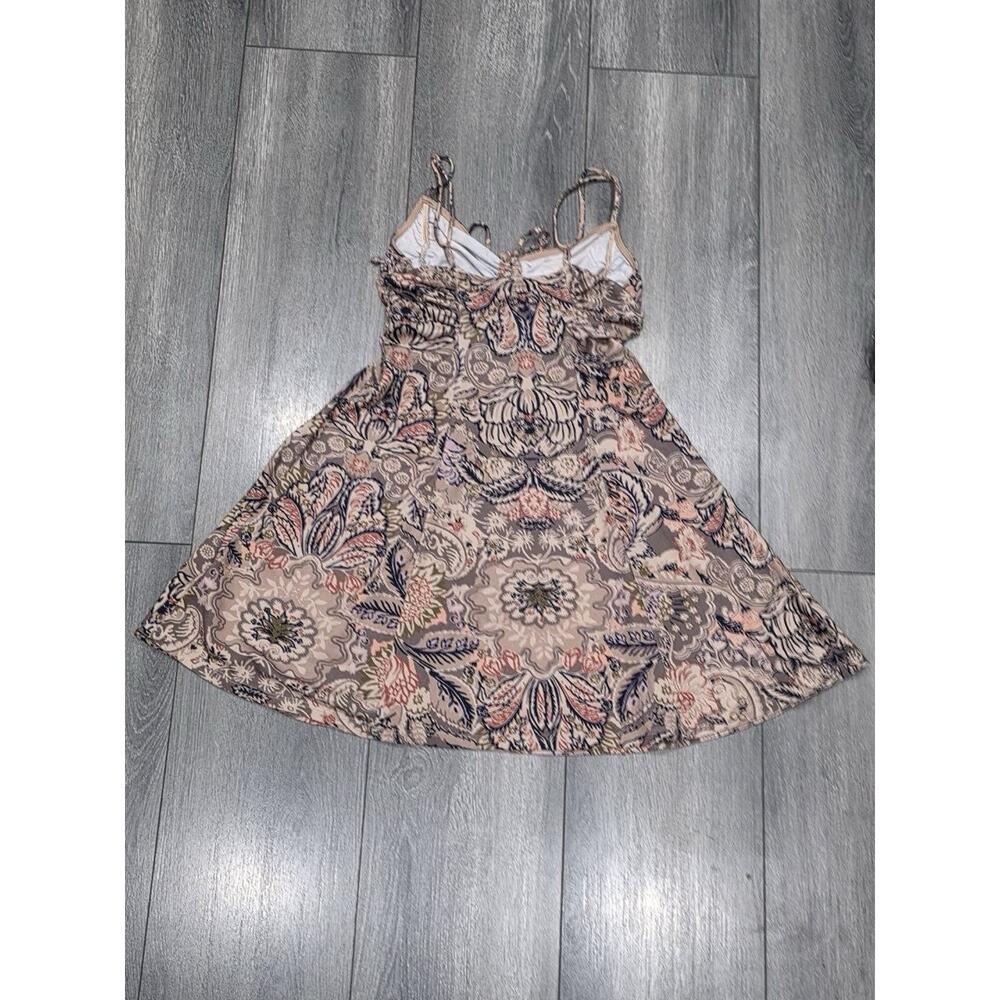 Urban Outfitters babydoll Dasha 70s Floral Mini Dress S Hippie Boho A006074 - Picture 8 of 8